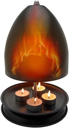 OEM Vela Peque&ntilde;a Met&aacute;lica Con Forma De Vela, De Calentamiento R&aacute;pido Y Luz Suave, Ideal Para La Oficina, El Sal&oacute;n O El Dormitorio
