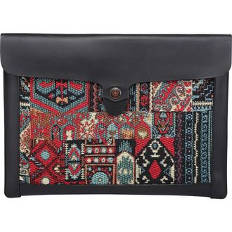 OLD TREND Myrtle Genuine Leather Laptop Sleeve in Black at Nordstrom