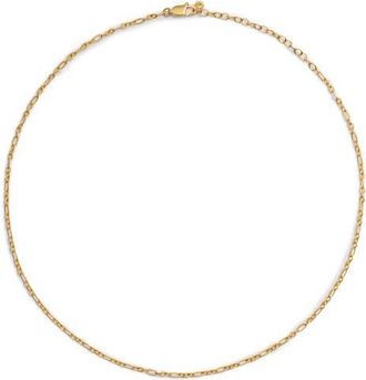 Monica Vinader Textured Chain Link Necklace in 18K Gold Vermeil at Nordstrom