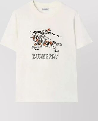 Burberry frankie check crew neck graphic t-shirt