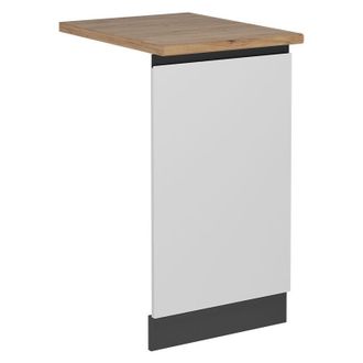 Vicco Panel frontal del lavavajillas R-Line, Blanco, 45 cm, et Roble