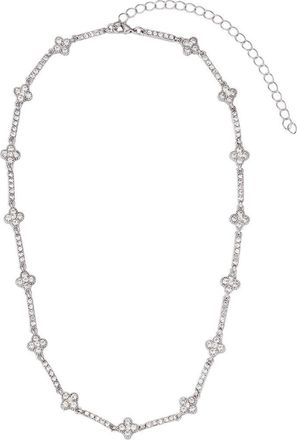 Adornia Crystal Clover Necklace in Silver at Nordstrom Rack