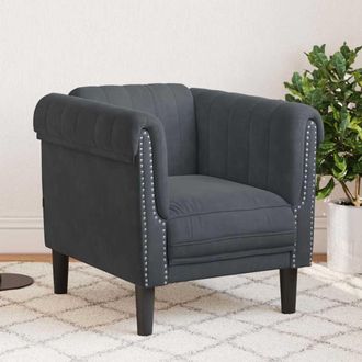 vidaXL Vidaxl - Sill&oacute;n De Terciopelo Gris Oscuro