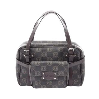 Loewe Pre-owned Anagram Coated Canvas Handbag - Dames - Pre-owned - Zwart - Maat: ONE Size Leer