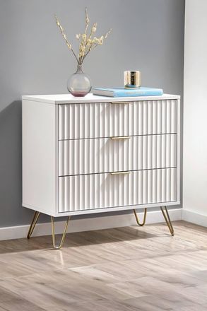 Julian Bowen Murano 3 Drawer Chest in White