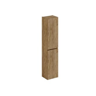 Thebalux Hoge kast 165x35x29 2x dichte deur 1x greeplijst Hout in kleur meubel links draaiend t.b.v. Type 1/3/5/9