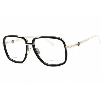 Philipp Plein Mens Black Aviator Eyeglass Frames VPP063M