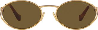 Miu Miu Mu 52ys Brass Gold Sunglasses