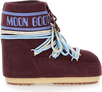 Moon Boot Maroon Logo Boots