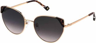 Yalea SYA127 ZAINAB 300K Womens Sunglasses Gold Size 58