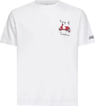 MC2 Saint Barth Portofino Embroidery T-Shirt - Heren - T-shirts - Wit - 2XL - Katoen - Tops
