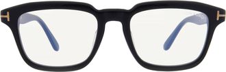 Tom Ford Blue Light Block Rectangular Mens Eyeglasses FT6032-F-B 001 52