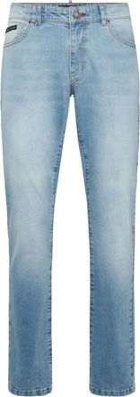 Philipp Plein logo-plaque jeans - Blue