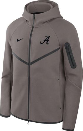 Nike Alabama Tech Fleece Nike Mens College Full-Zip Hooded Jacket in Grey | 05L40LYKABN-8DL