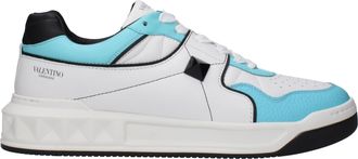 Valentino Garavani Sneakers Uomo Pelle Bianco/Cielo