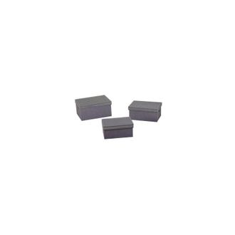 Vacchetti Caja De Pa&ntilde;uelos Rectangular Gris Y Plata 1-3 Cm42x30h20