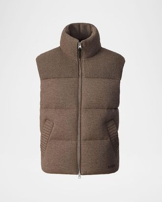 Mackage Mens Braxton Cashmere and Wool Down Vest