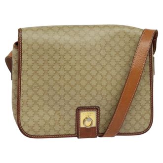 Celine Vintage Macadam Canvas Beige Canvas Backpack Bag (Pre-Owned)
