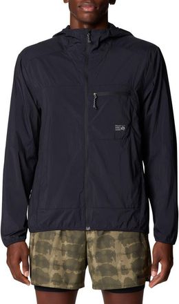 Mountain Hardwear Wind Veil Hooded Jacket in Black at Nordstrom, Size Xx-Large