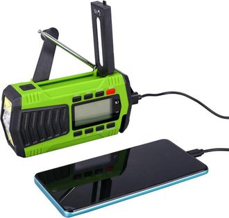 OEM Radio Multifuncional Con Cargador Solar Para Celular, Generador De Manivela, Prevenci&oacute;n De Desastres De Emergencia, Pantalla Lcd