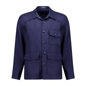 Autore Fiennes Jas - Heren - Zomerjassen - Blauw - XS - Polyester - Jassen