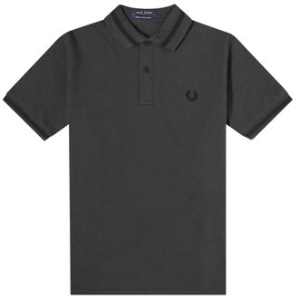 Fred Perry Single Tipped Collar Nachtgroen Poloshirt