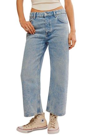 Free People Deep Trance Wide Leg Boyfriend Jeans in Sweet Dreams at Nordstrom, Size 24