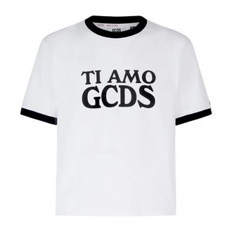 GCDS Gcds, Donna, Top, Bianco, 2Xl, new