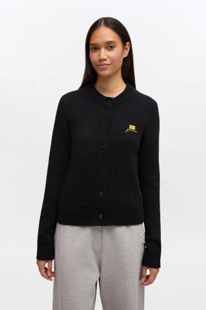 Ganni Black Wool Mix Cardigan - Size XXS