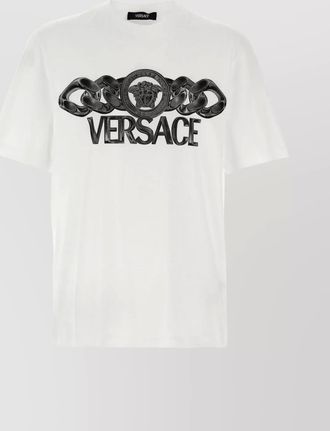 Versace medusa logo graphic print crew neck t-shirt