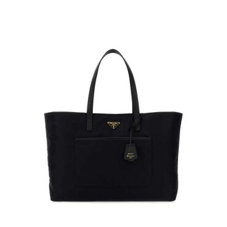 Prada Black Re-Nylon Large Re-Edition 1978 Shopping Bag