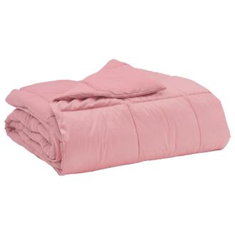 vidaXL Edred&oacute;n De Todo El A&ntilde;o Acolchado Rosa 135 X 220 Cm Microfibra Vidaxl