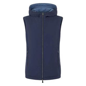 Fedeli Vests, male, Blue, Size: L Sleeveless Gilet