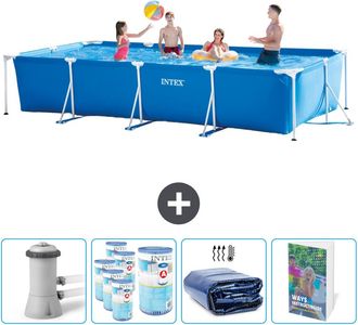 Intex Piscina Con Estructura Rectangular - 450x220x84 Cm - 7-piezas Scb118