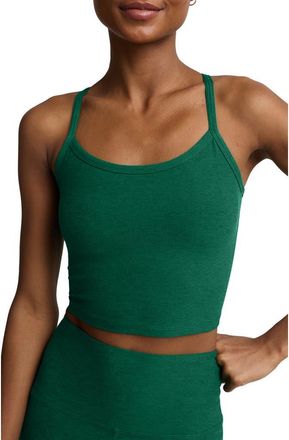 Beyond Yoga Space Dye Slim Racerback Crop Tank in Legacy Pine Heather at Nordstrom, Size Xx-Large