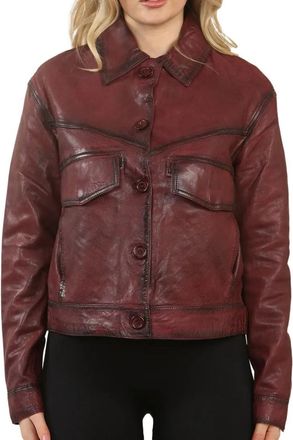 TruClothing Retro Classic Collar Biker Leather Jacket