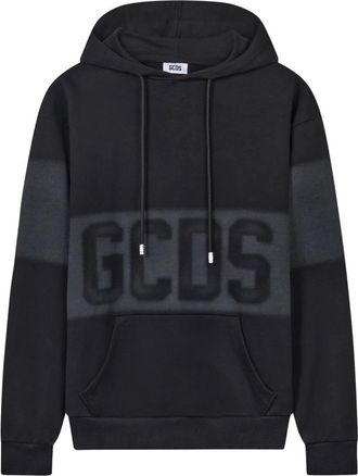 GCDS Logo Spray Hoodie - Heren - Hoodies - Grijs - M - Katoen - Hoodies & sweatvesten