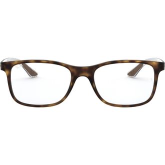 Ray-Ban 55mm Square Optical Glasses in Matte Havana at Nordstrom