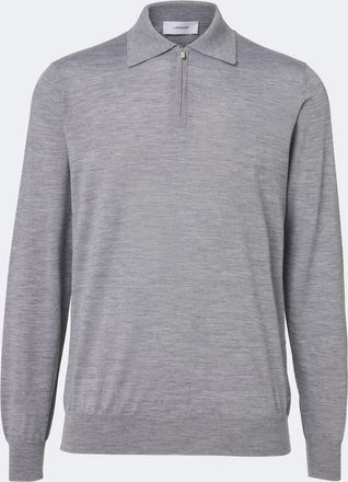 Lardini Wool, silk, and cashmere polo sweater