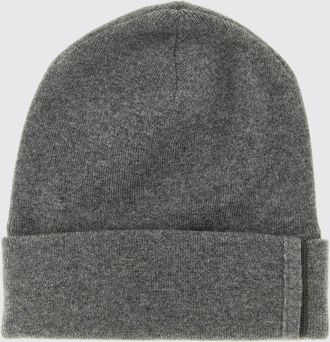 Brunello Cucinelli Beanie in puro cashmere con risvolto e monile