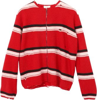 Second/Layer Friends Zip Sweater - Heren - Vesten - Rood - L - Wol - Truien & Vesten