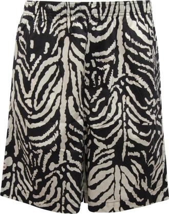 Amaranto Bermuda Katoenen Shorts Made in Italy - Heren - Korte Broeken - Zwart - XL - Katoen - Korte Broeken