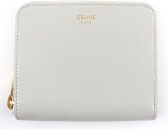 Celine Light Gray Leather Wallet (Bi-Fold) (Pre-Owned)