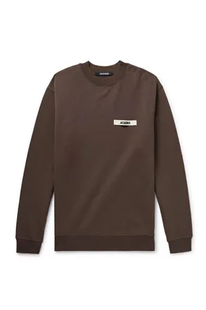 Jacquemus Logo-Appliquéd Cotton-Jersey Sweatshirt