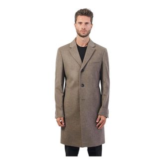 HUGO BOSS Heren, Mantels, Beige, Maat: XL Wol