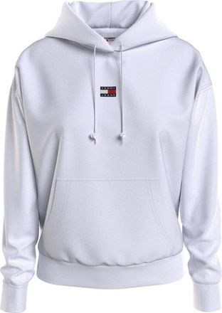 Tommy Jeans Logo Katoen Wit Overgang T-shirt - Dames - Hoodies - Wit - M - Katoen - Hoodies & sweatvesten
