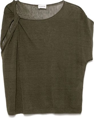 P.A.R.O.S.H. Top con design a incrocio - Verde