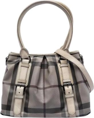 Burberry Pre-owned The Northfield - Dames - Vintage Handtas - Grijs - ONE Size - Leer - Vintage
