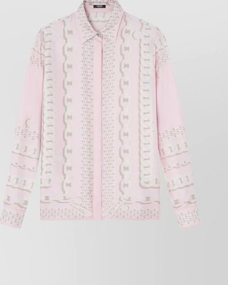 Versace collared shirt embellished treasure print