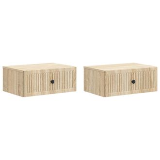 vidaXL Armario De Noche Con Caj&oacute;n 2 Pcs Roble Sonoma 49 X 34,5 X 20 Cm Vidaxl